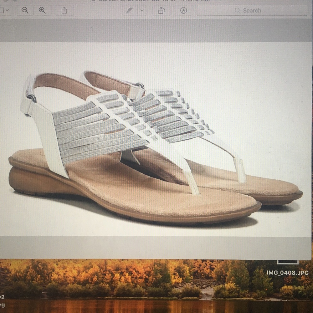 NATURALIZER SOUL WHITE & SILVER SANDALS